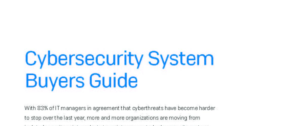 Sophos Cybersecurity System Buyers Guide